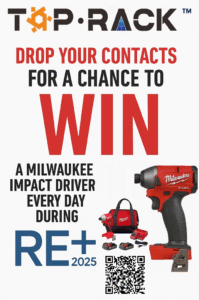 Register for Top Rack Technology’s RE+ 2025 Las Vegas giveaway (Impact Driver Tool Set)